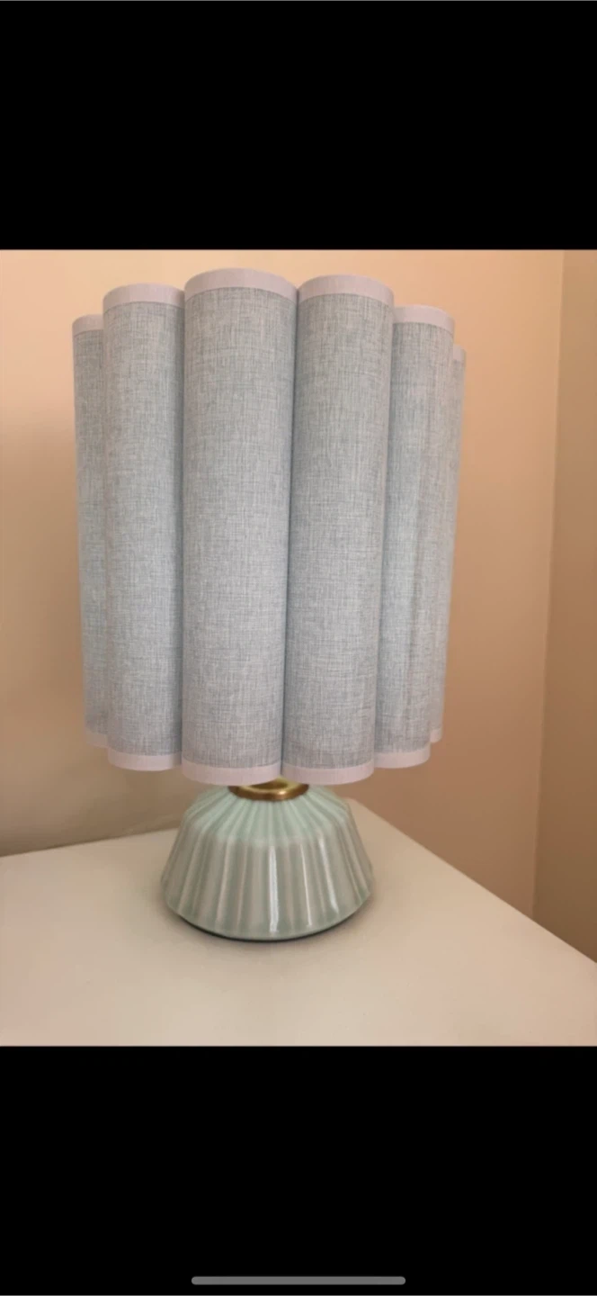 2 Table Lamps with Pleated Shade