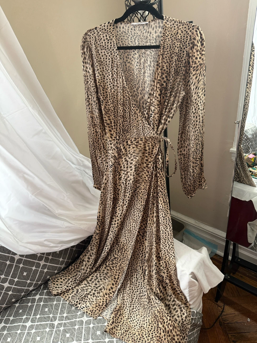 Women's Leopard Print Wrap Dress - photo 2