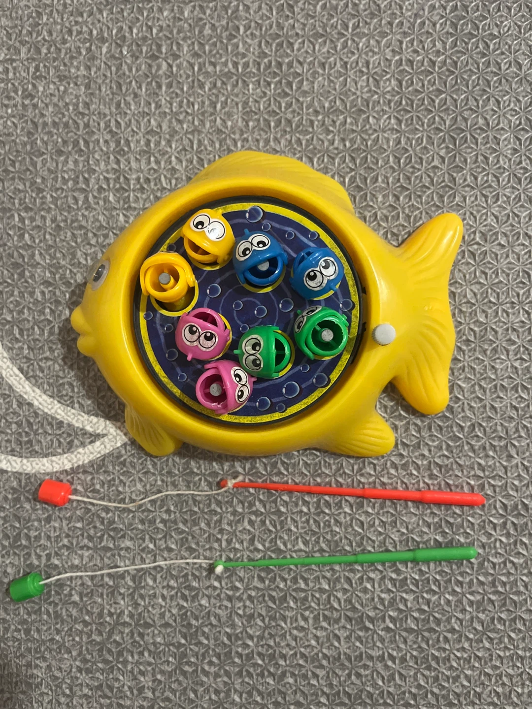 Yellow Fish Magnetic Fishing Toy with 2 Poles