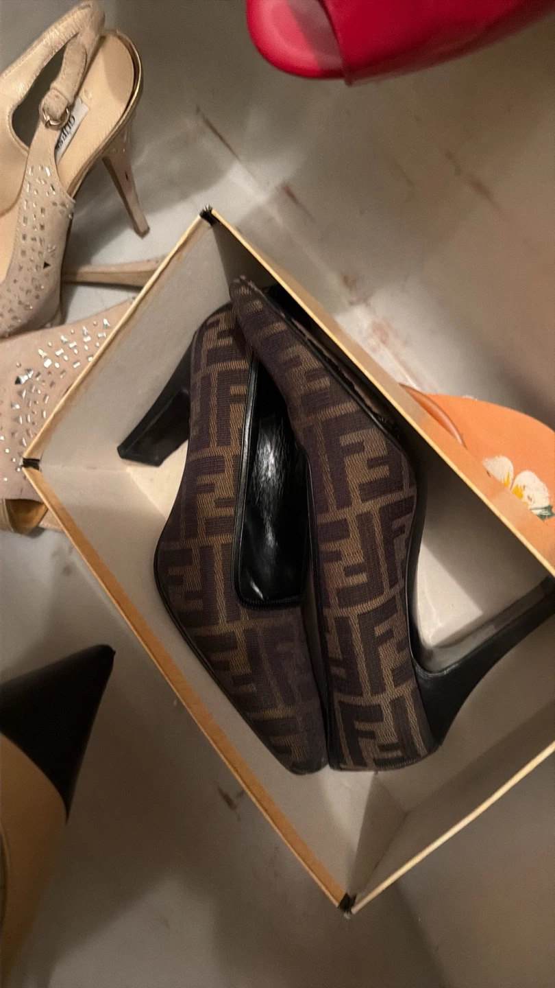 Fendi Zucca Print Heels
