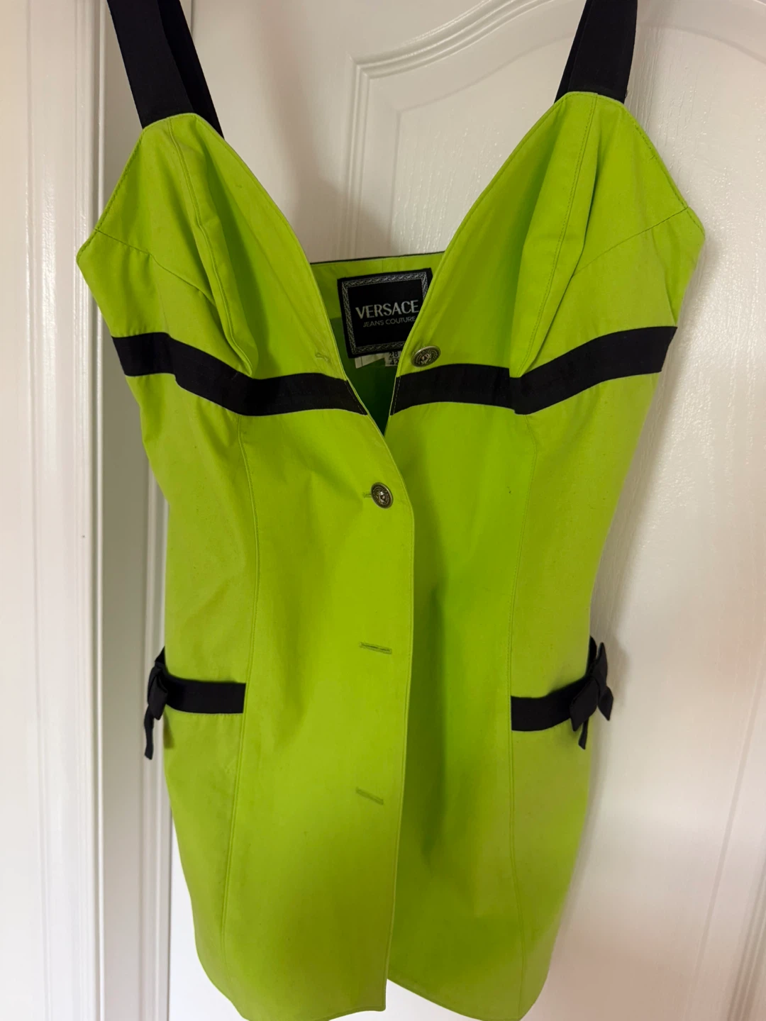 Versace Jeans Couture Lime Green Button-Up Top