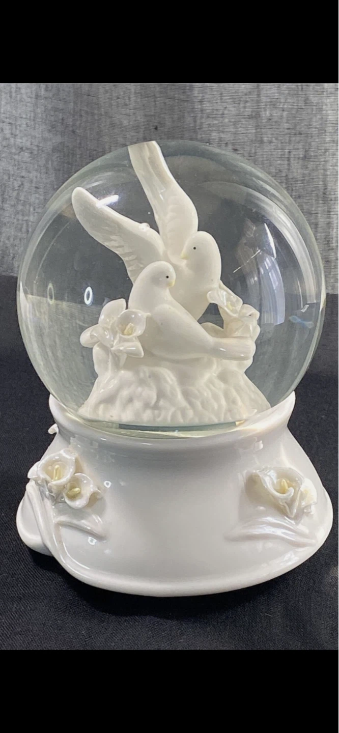 Royal Doulton Porcelain Dove Snow Globe