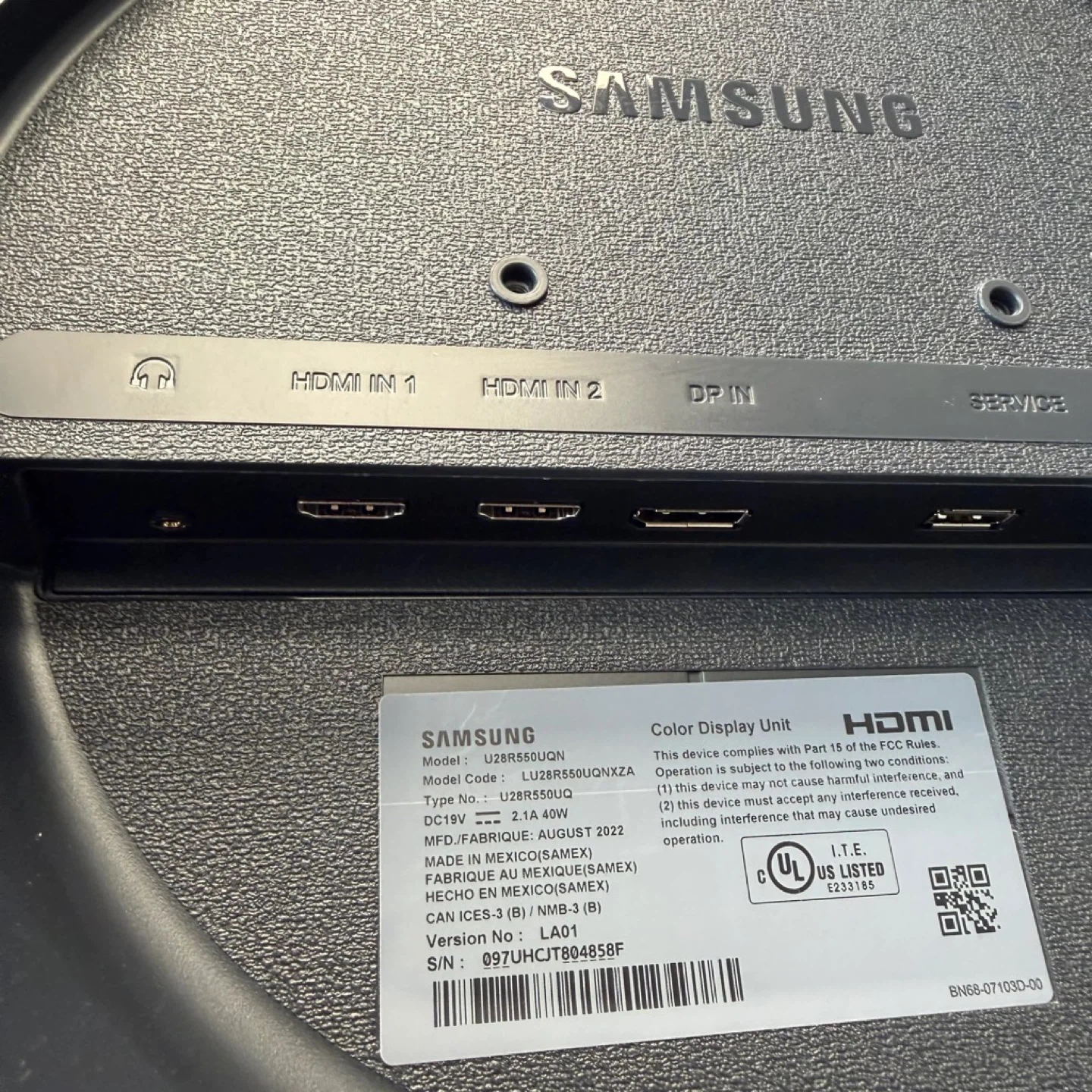 Samsung U28R550UQN 28-inch 4K Monitor - photo 5