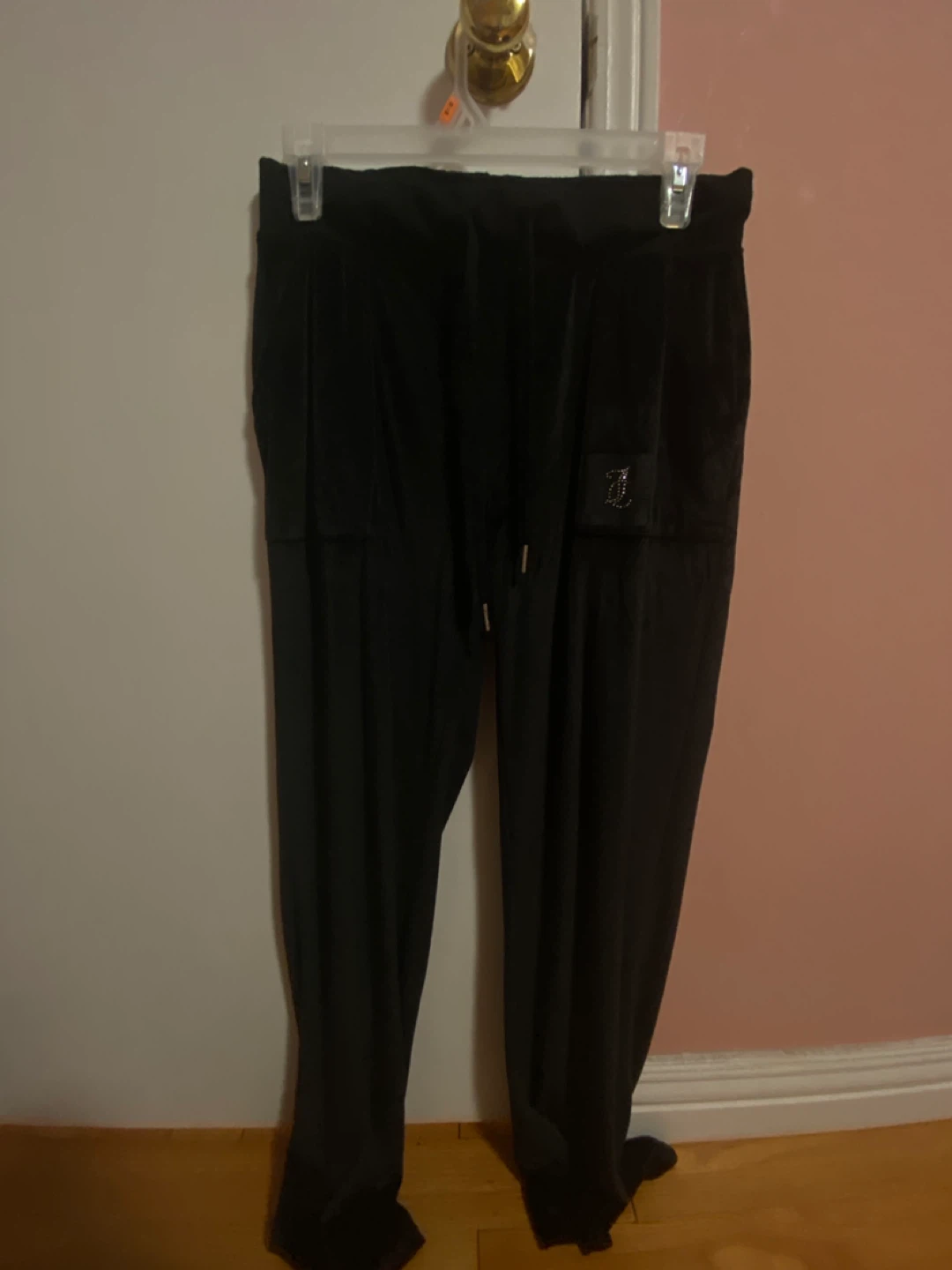 Juicy Couture Black Velour Track Pants - photo 2