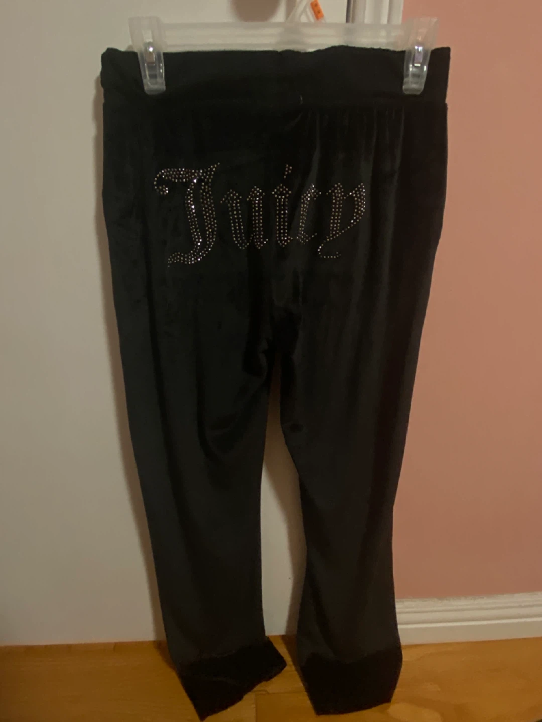 Juicy Couture Black Velour Track Pants