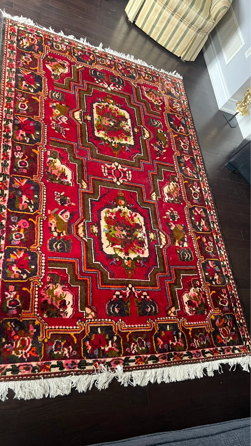 Red Persian Style Area Rug