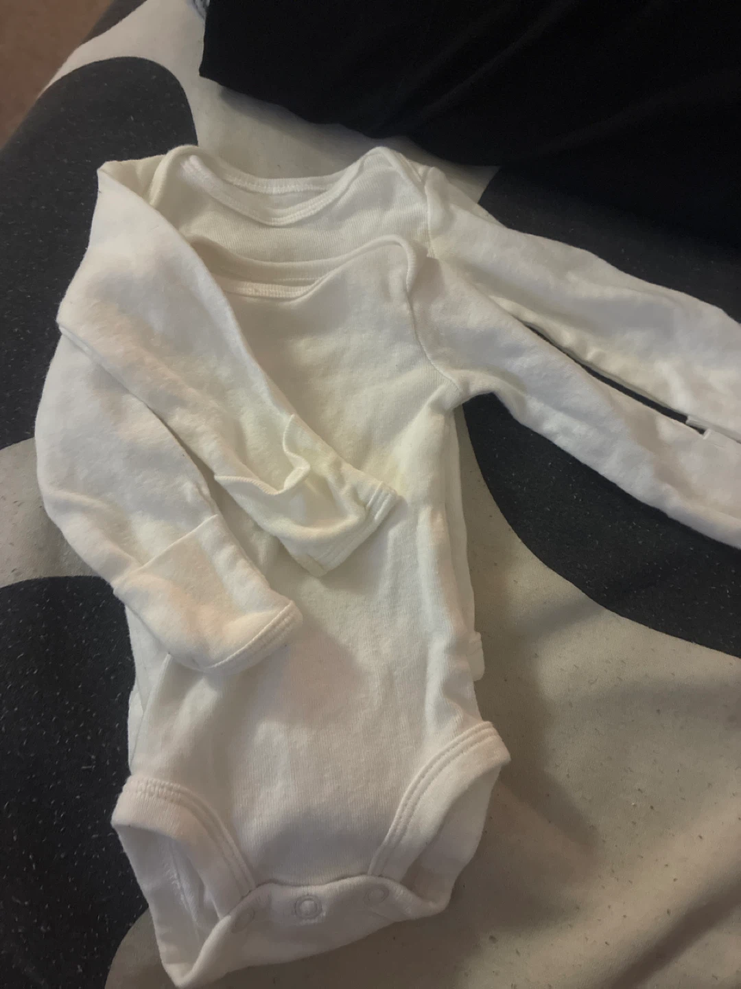 White Long-Sleeve Baby Bodysuit
