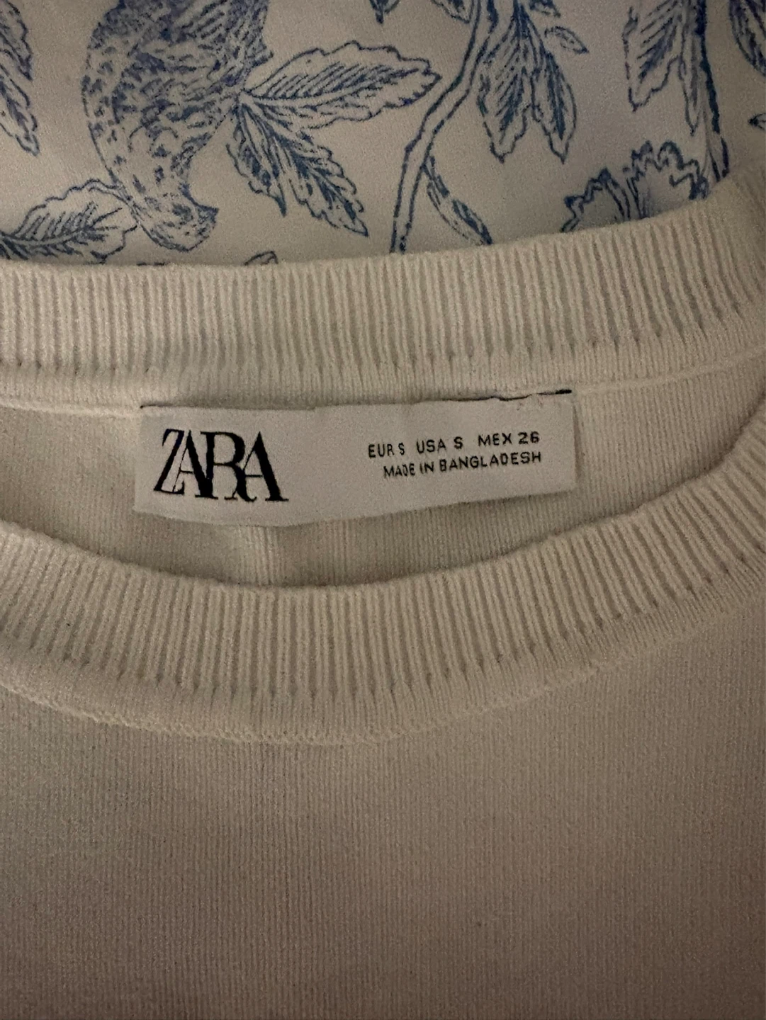 White Zara Knit T-Shirt Size S - photo 2