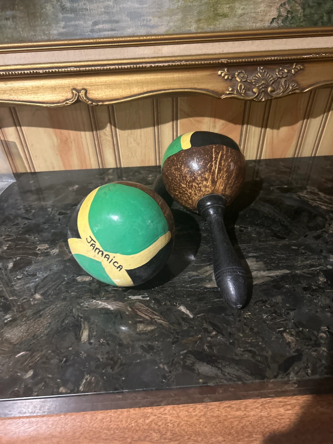 Jamaica Themed Coconut Maracas