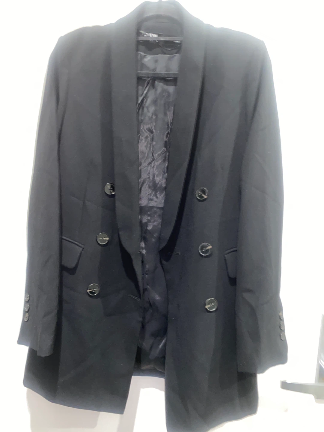 ZARA Black Double-Breasted Blazer - Size S - photo 3