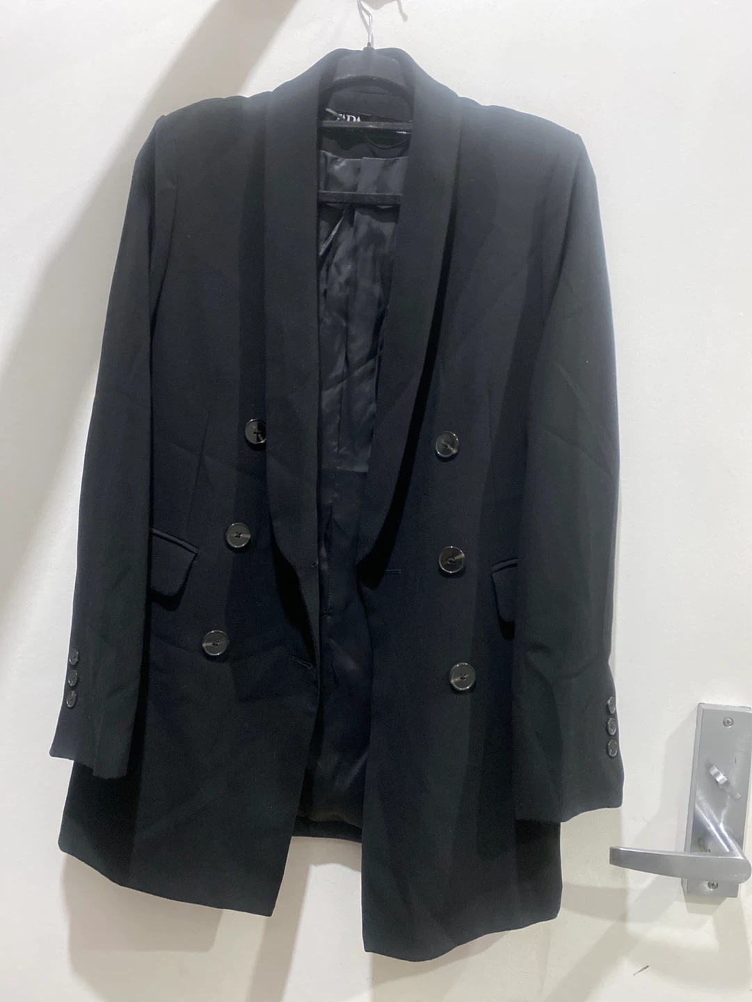 ZARA Black Double-Breasted Blazer - Size S - photo 2