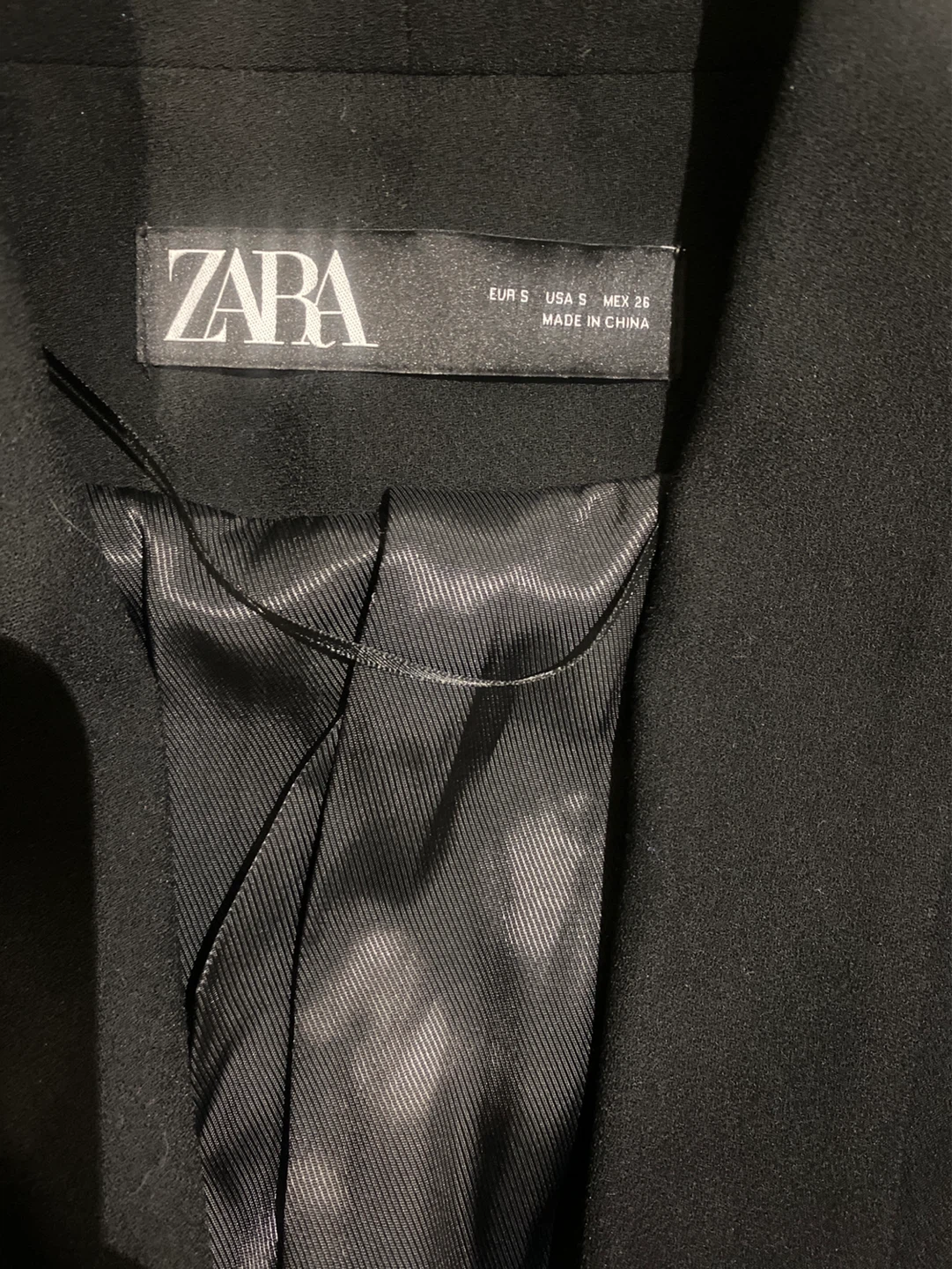 ZARA Black Double-Breasted Blazer - Size S - photo 4
