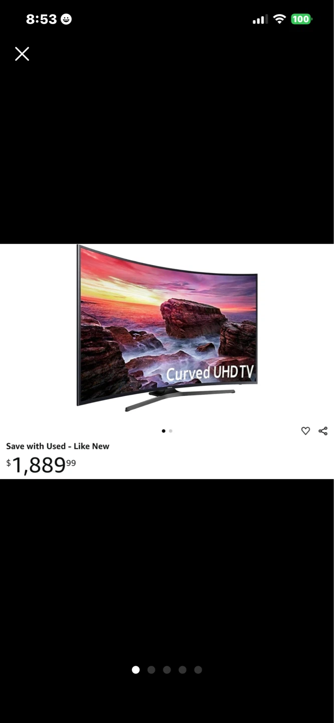 TV 65”Samsung Curved 3D Smart - photo 2