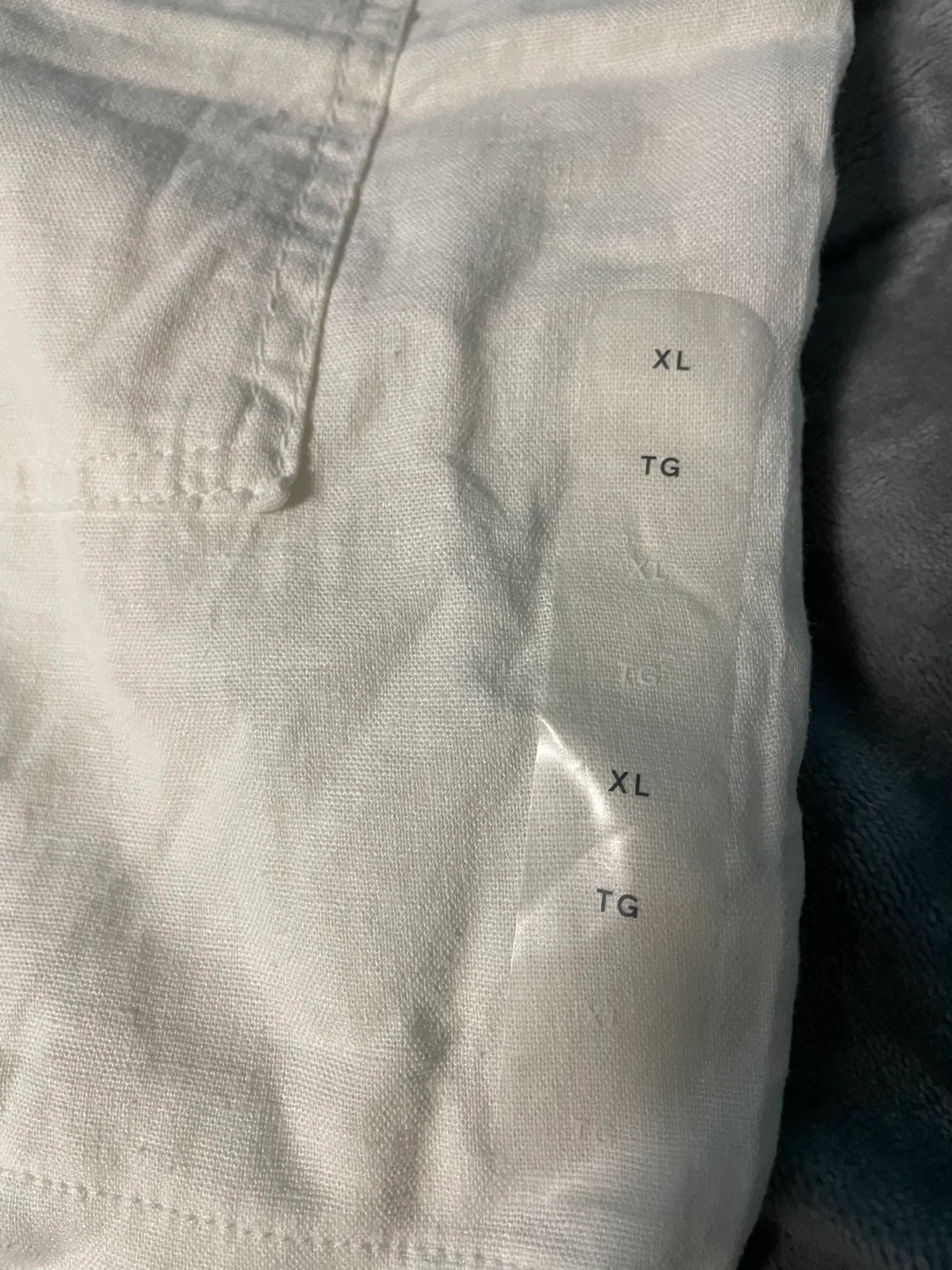 White Linen-Blend Shorts - XL/TG - photo 2