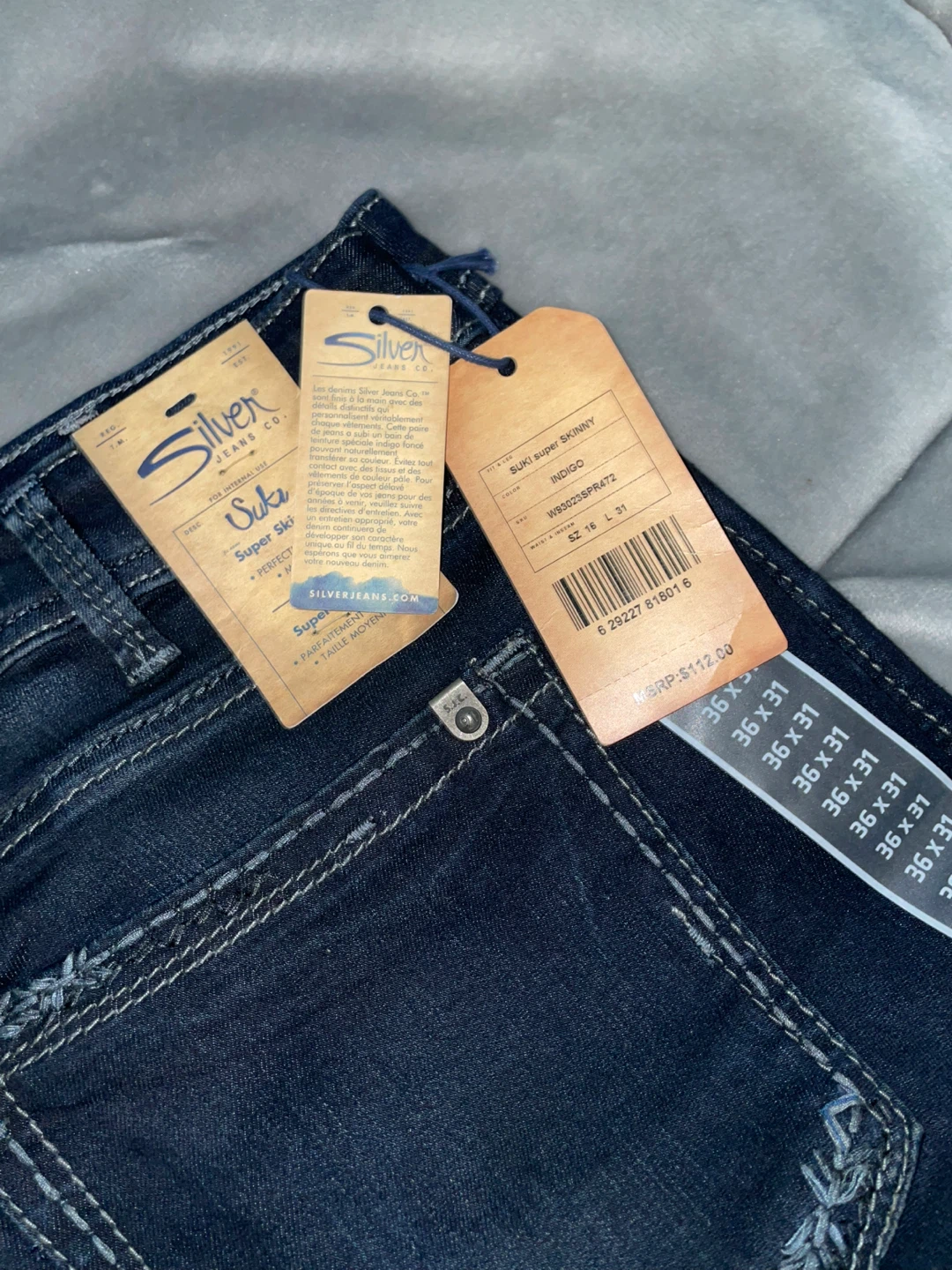 Silver Jeans Co. Women's Suki Super Skinny Jeans - Size 16/L31 - photo 3