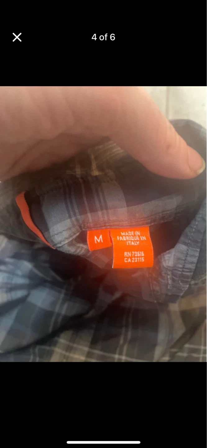 BOSS Hugo Boss Plaid Button-Up Shirt - Size M - photo 4