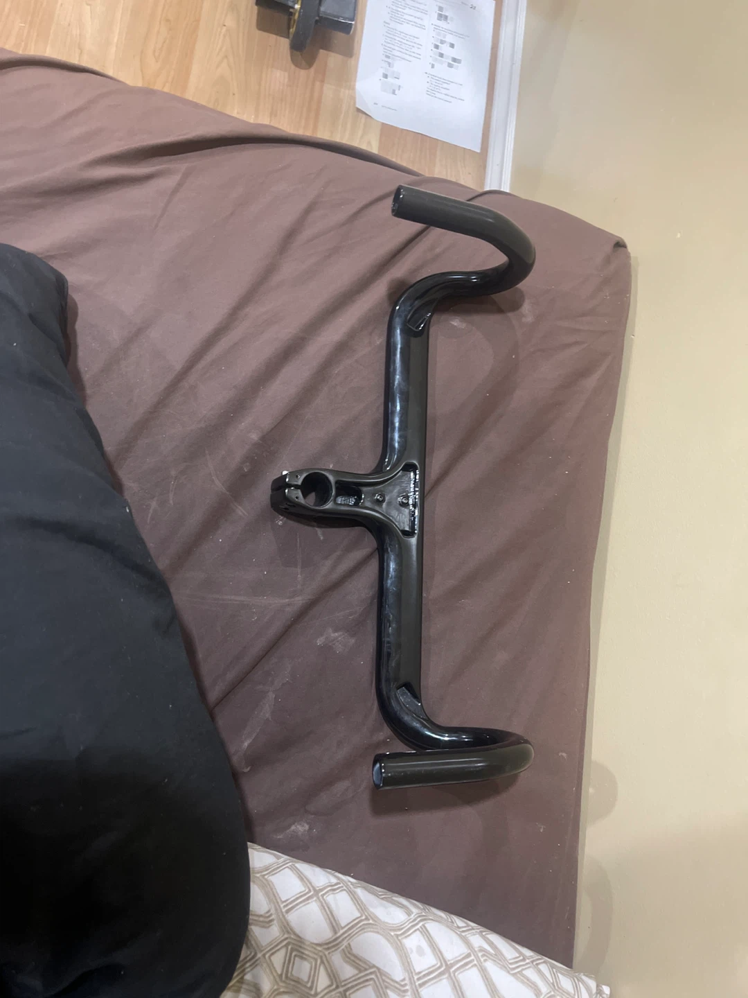 Black Carbon Fiber Bicycle Handlebars - photo 4