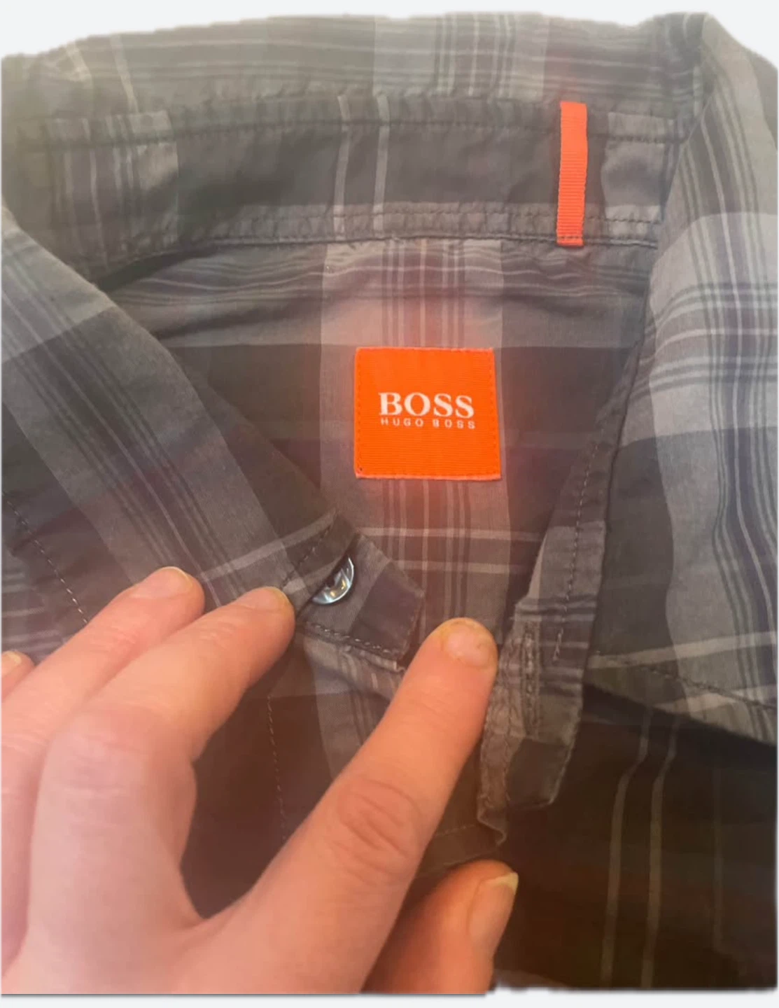 BOSS Hugo Boss Plaid Button-Up Shirt - Size M - photo 3