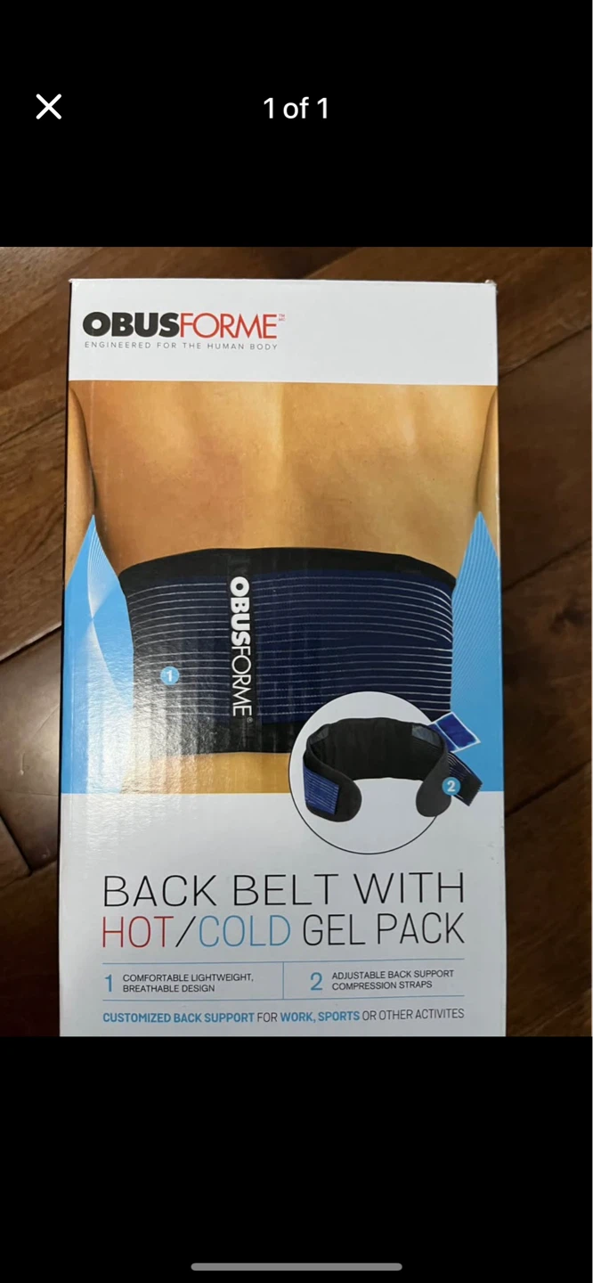Obusforme Back Belt with Hot/Cold Gel Pack