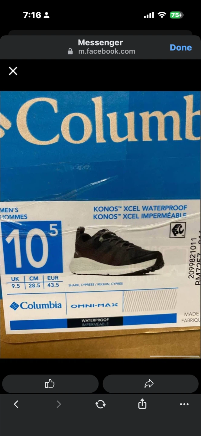 Columbia Men's Konos Xcel Waterproof Hiking Shoes - Size 10 - photo 4