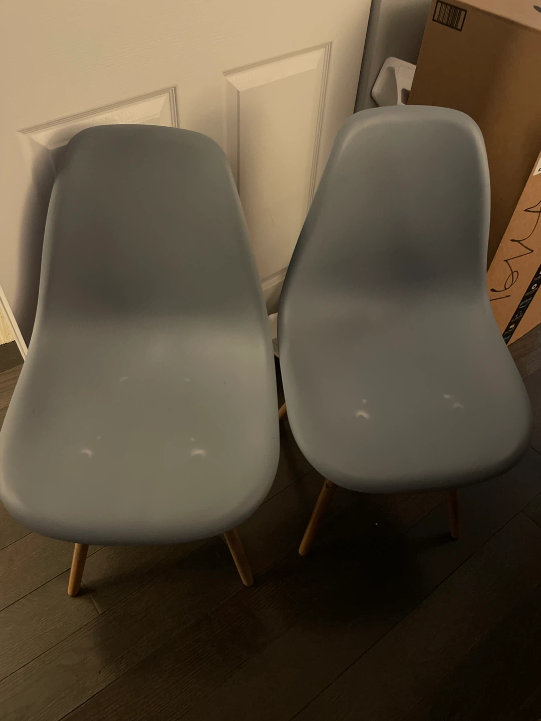 Set of 6 Gray Modern Dining Chairs