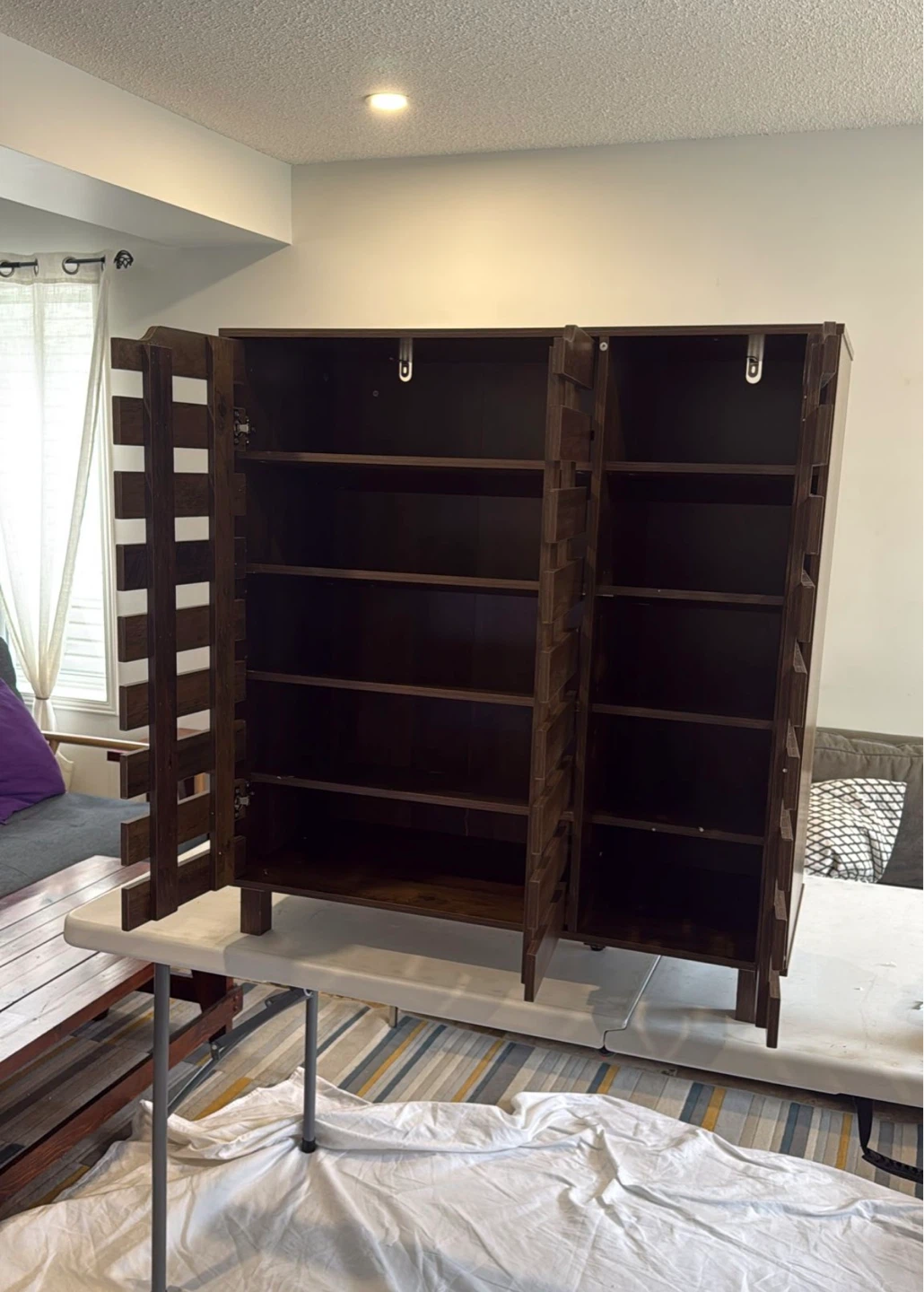 HOMCOM 21 Pair Shoe Cabinet Organizer - Brown - photo 2