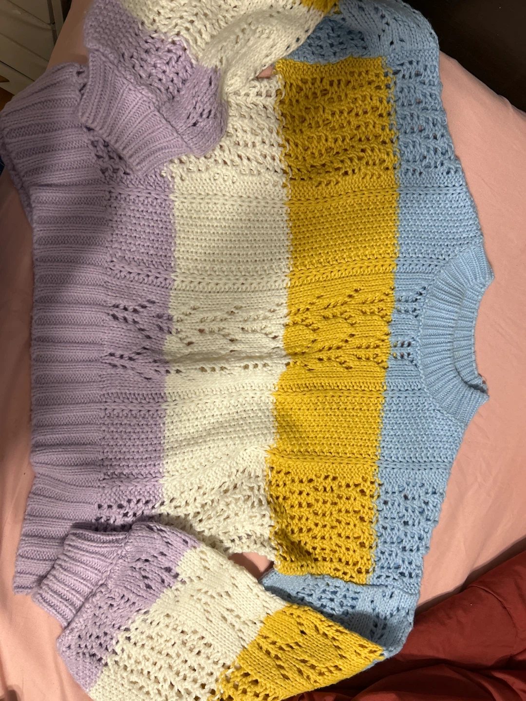 ASOS Striped Cut-Out Knit Sweater - Women's Size 6
