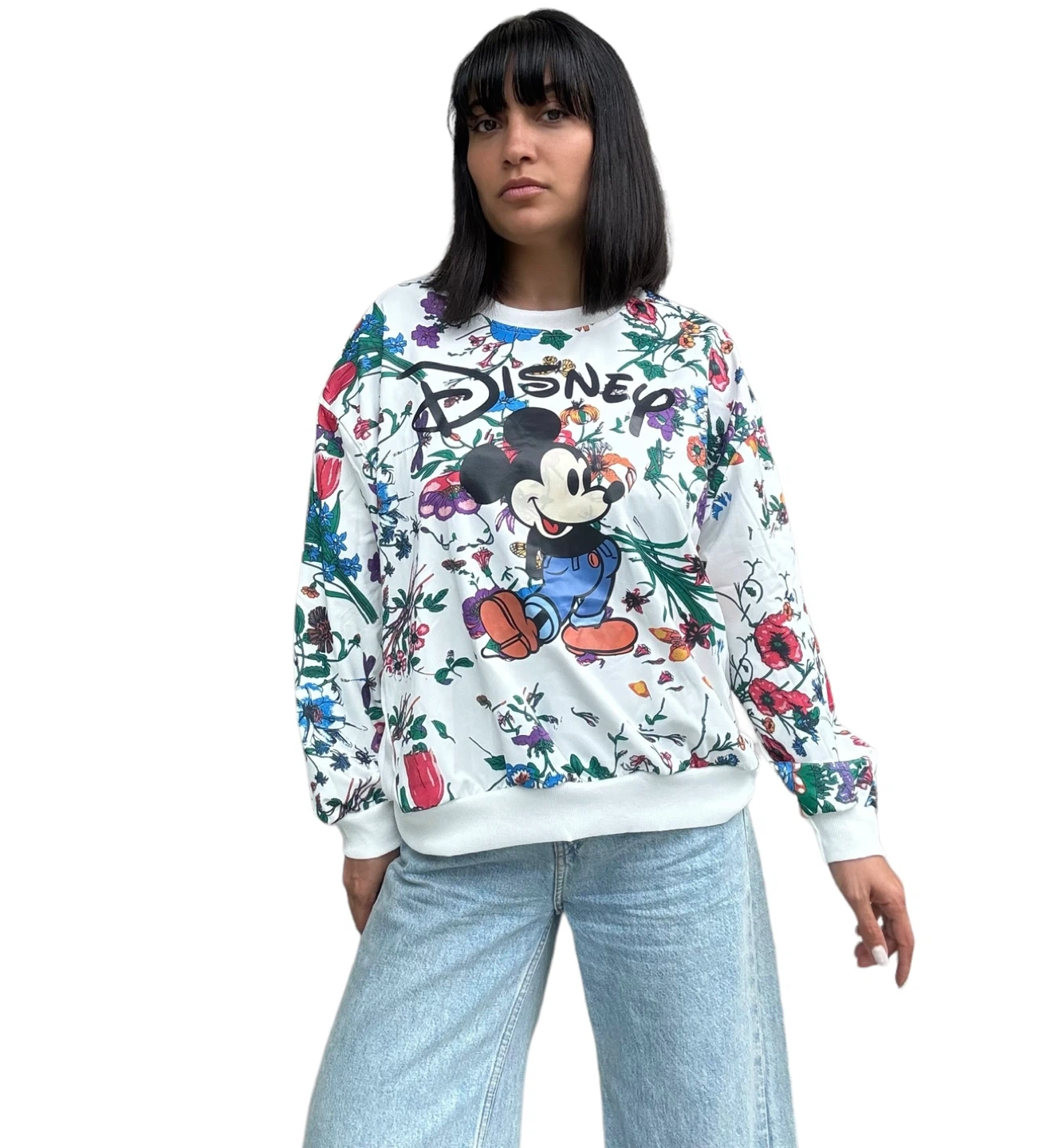 Disney Mickey Mouse Floral Print Sweatshirt - photo 5