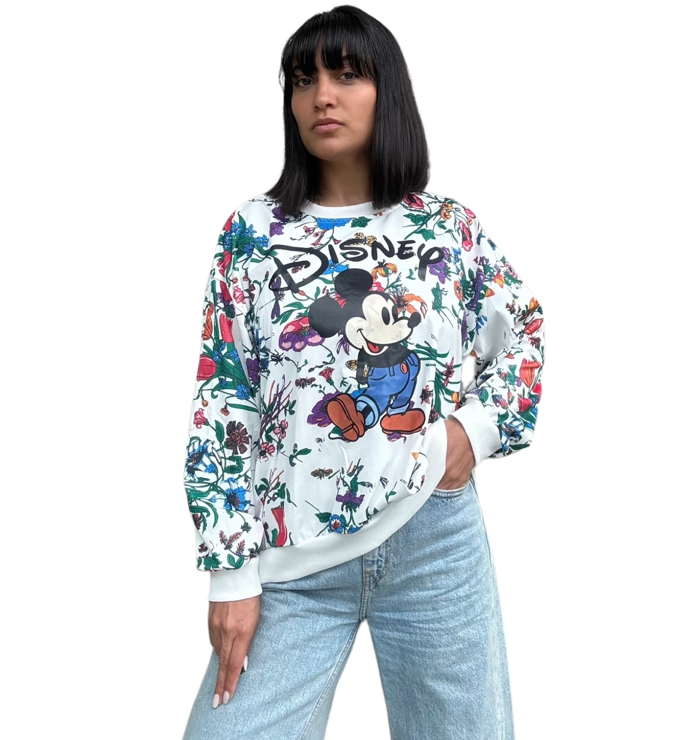 Disney Mickey Mouse Floral Print Sweatshirt - photo 4
