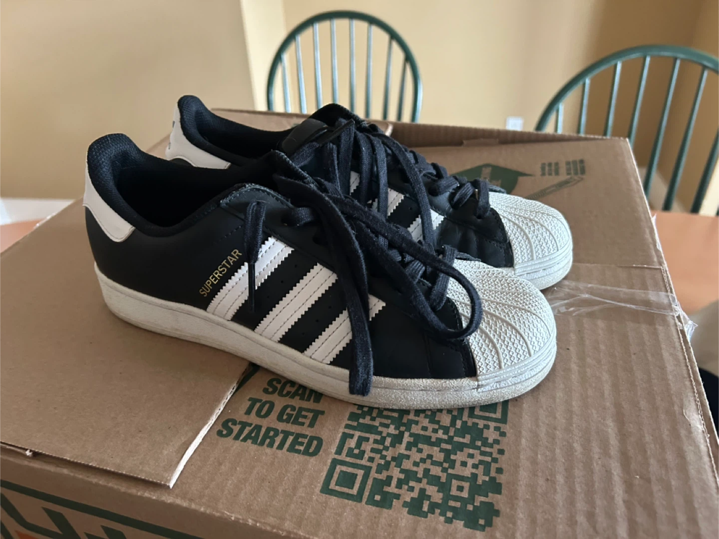Adidas Superstar Black White Sneakers