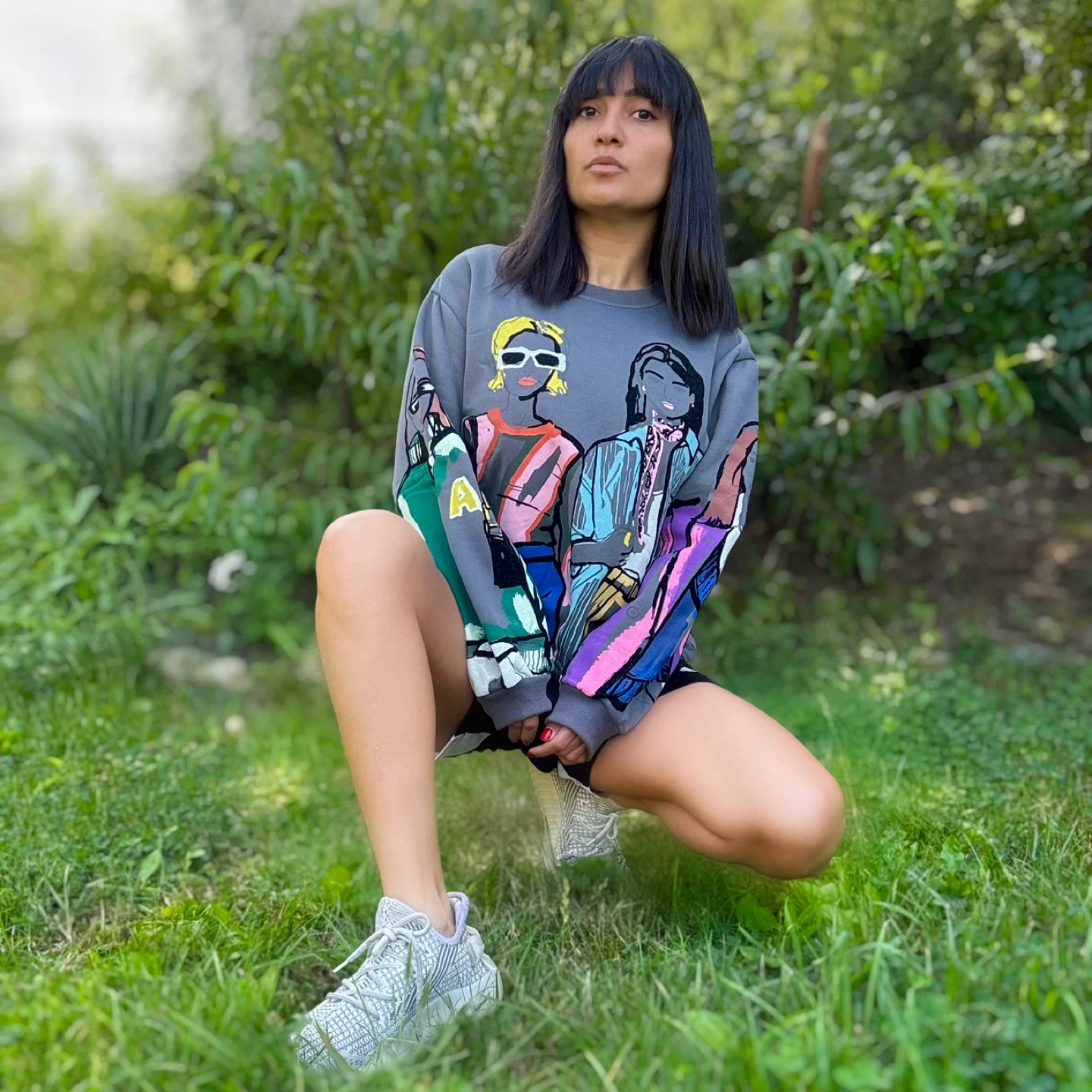 Graphic Print Crewneck Sweatshirt - photo 2