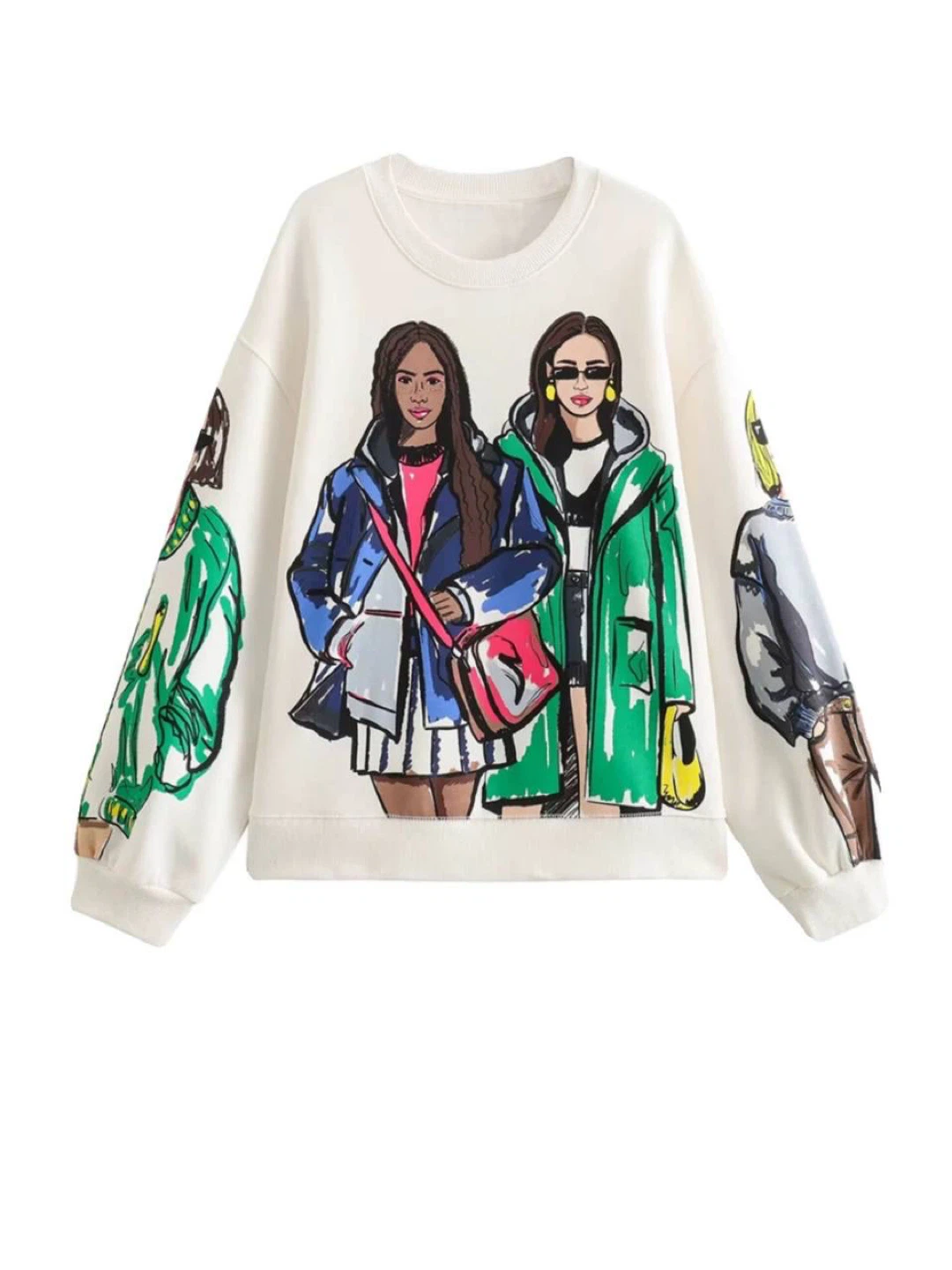 Graphic Print Crewneck Sweatshirt - photo 3