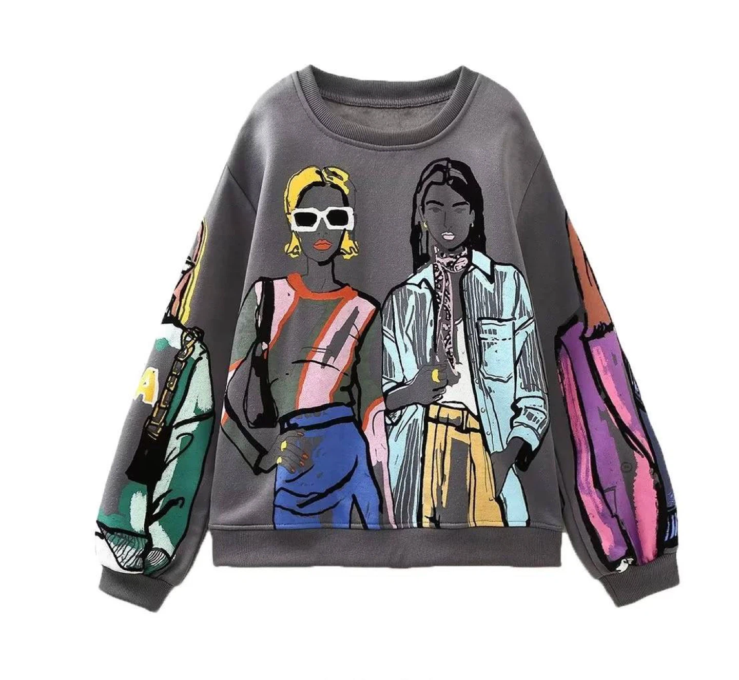 Graphic Print Crewneck Sweatshirt - photo 4