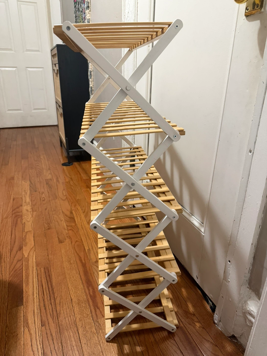 4-Tier Collapsible Bamboo Shoe Rack - photo 3