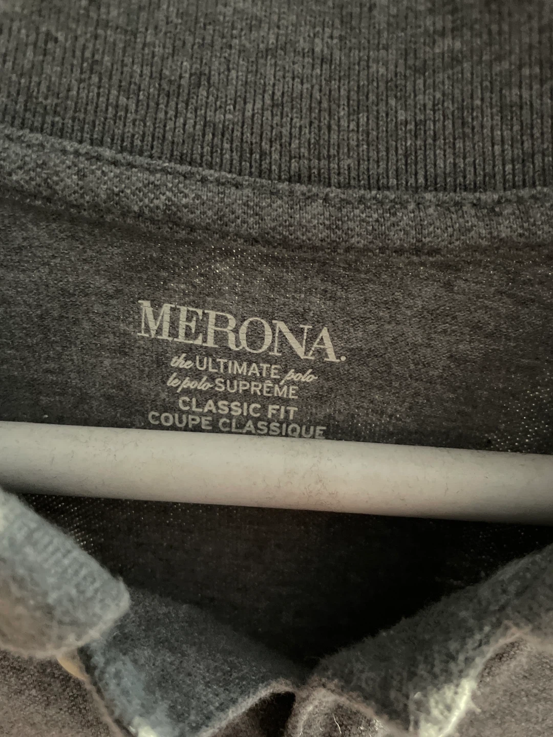 Merona Men's Grey Polo Shirt - Classic Fit - photo 2