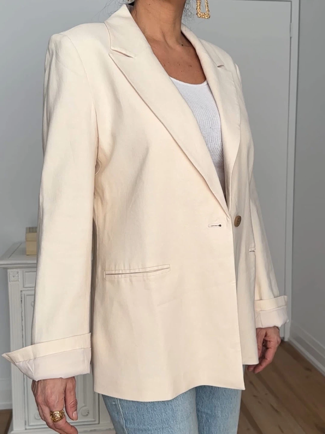 Hudson Cream Línen Blazer - photo 2