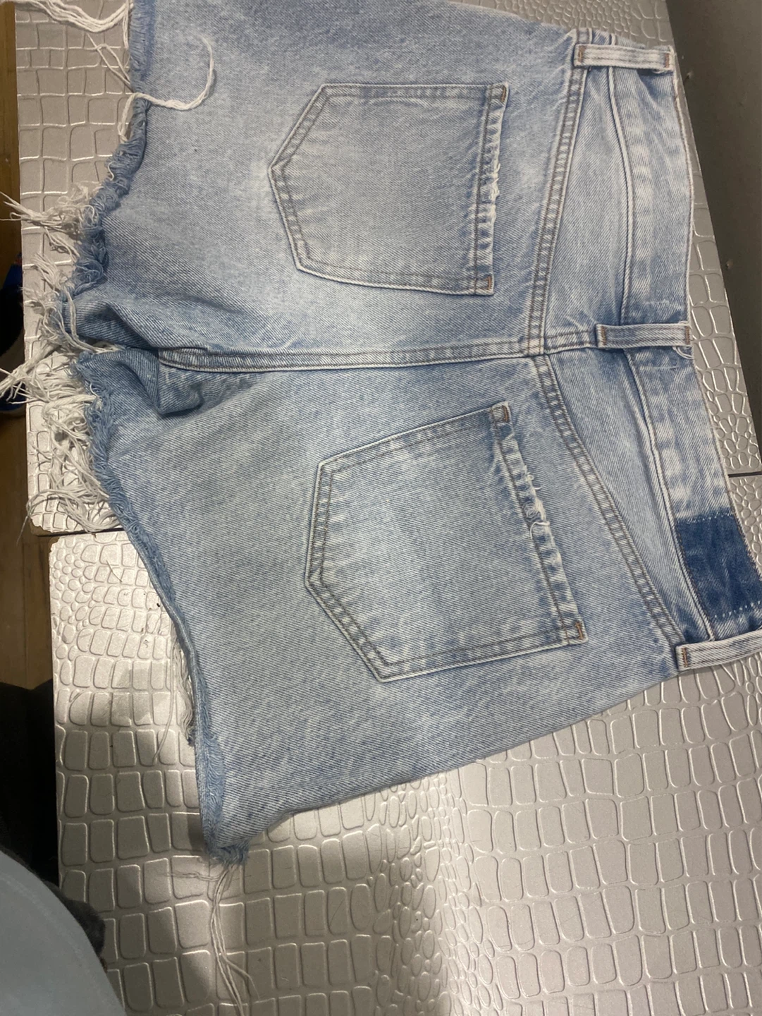 Express Distressed Denim Shorts - photo 2