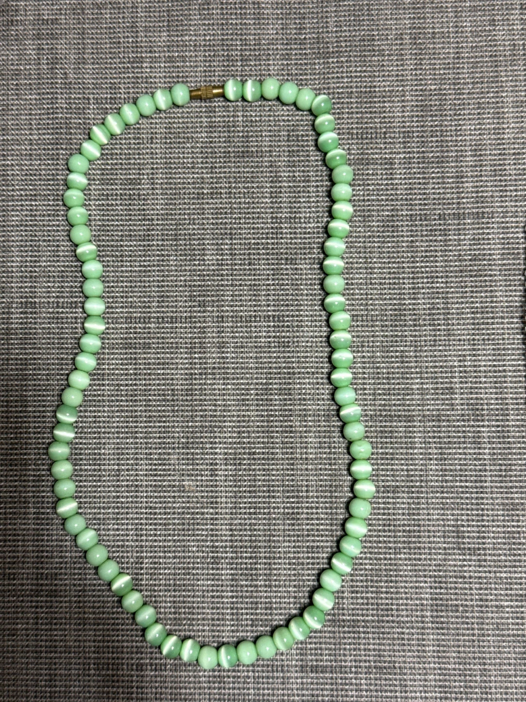 Green Cat's Eye Beaded Necklace