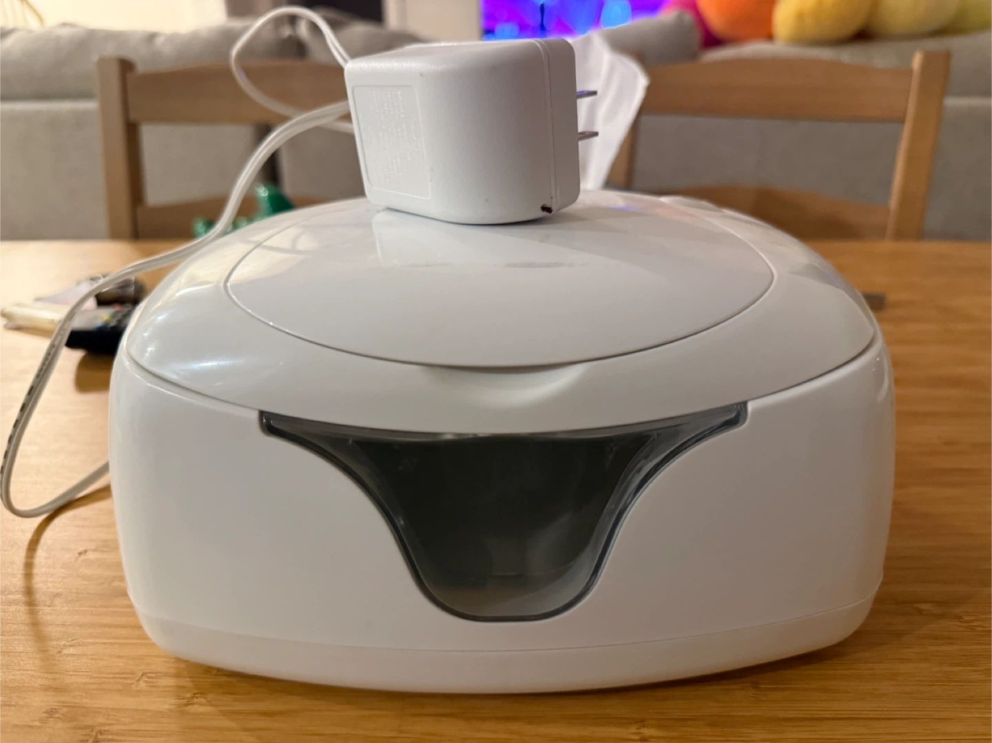 White Baby Wipes Warmer with Power Cord