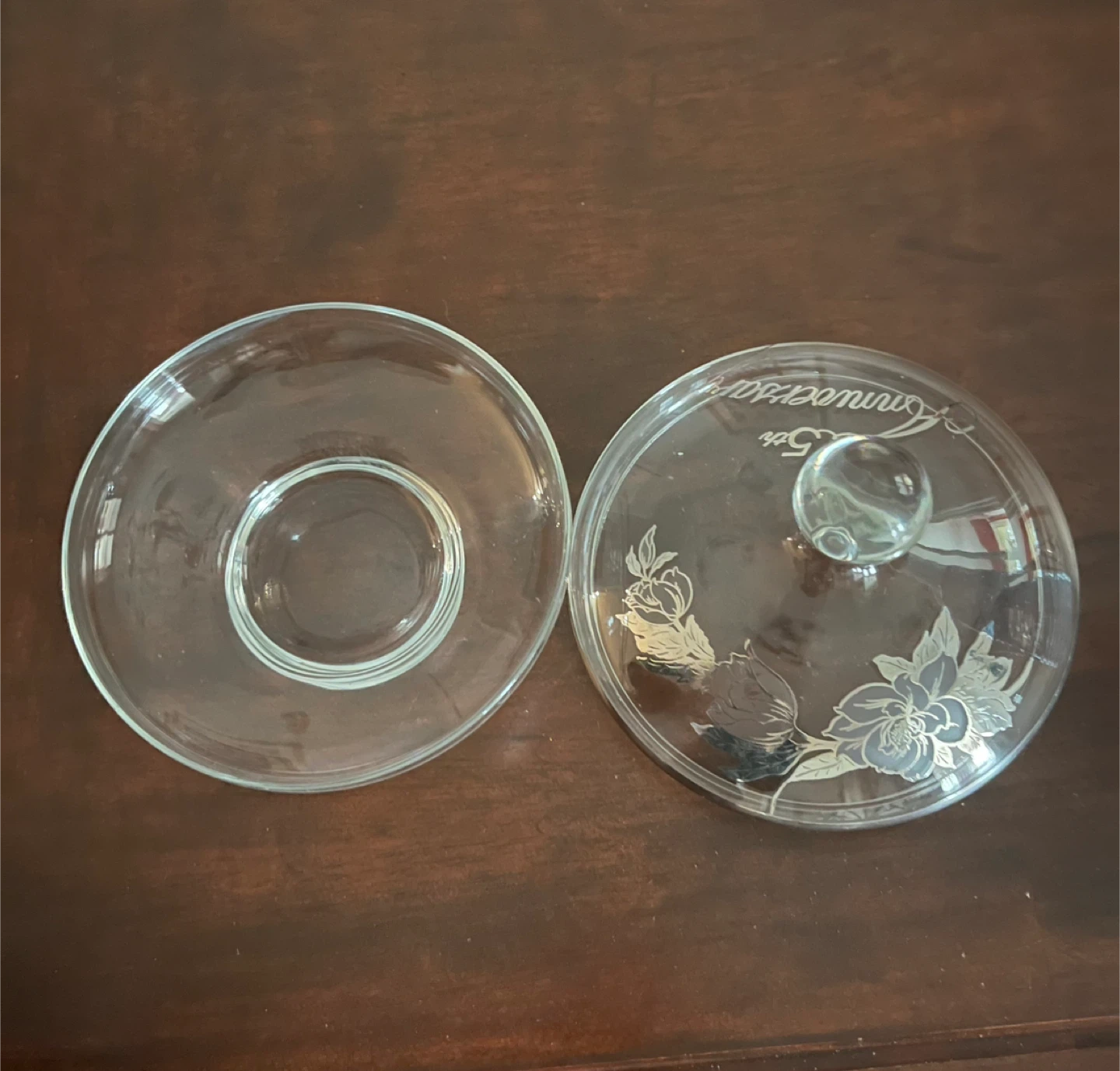 Vintage Glass Candy Dish with Lid - photo 3