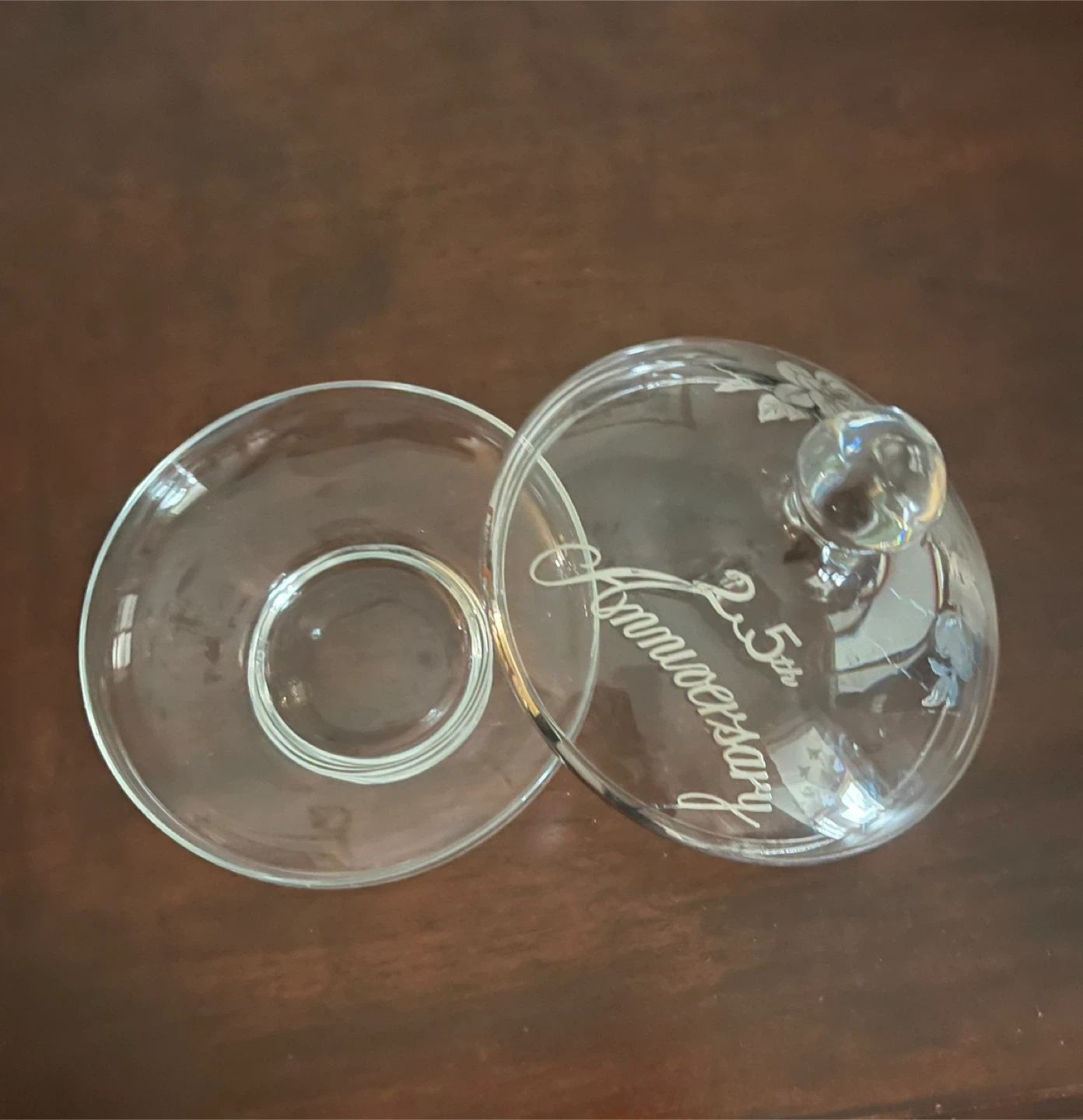 Vintage Glass Candy Dish with Lid - photo 5