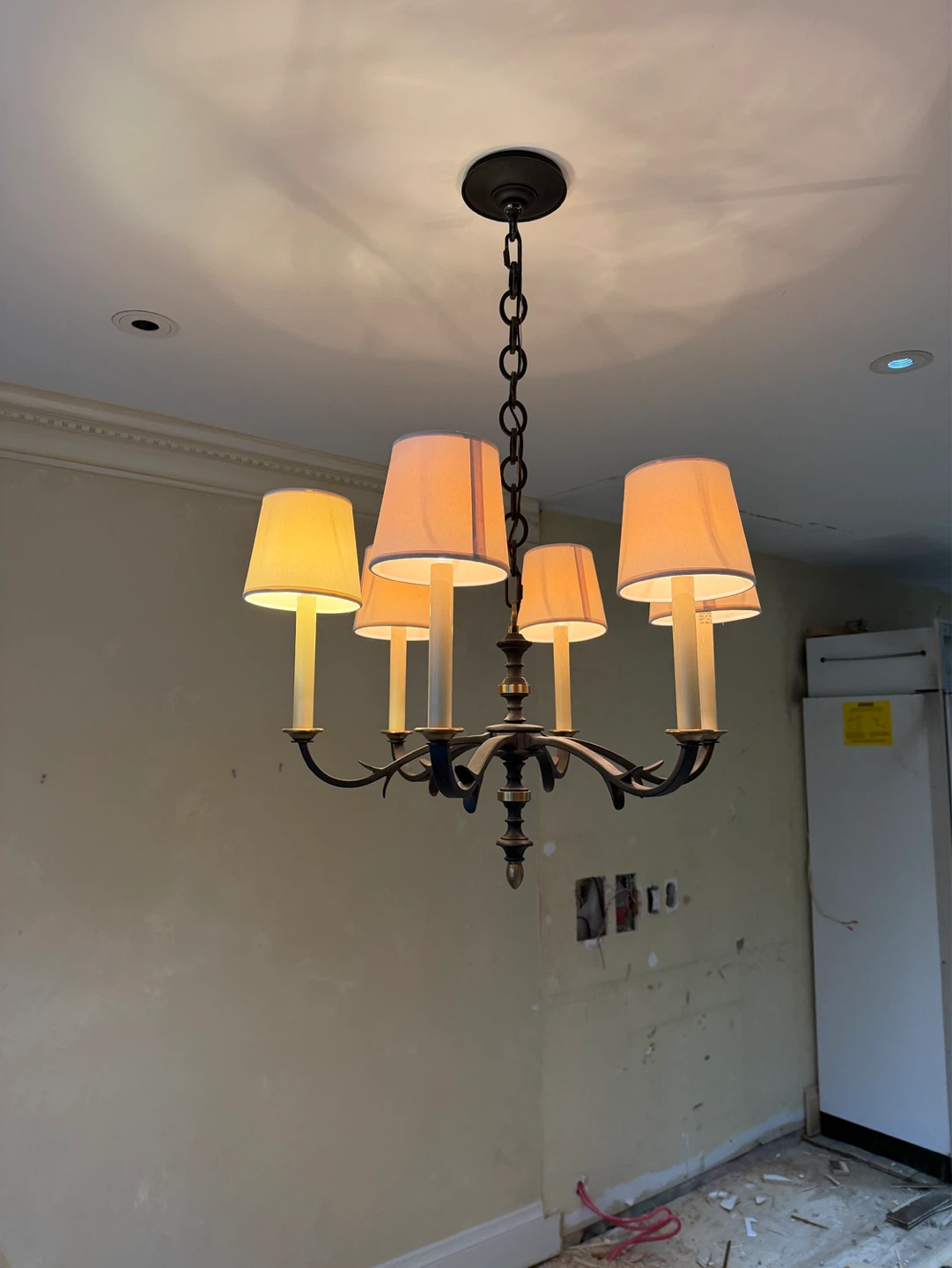 5-Light Chandelier with Fabric Shades