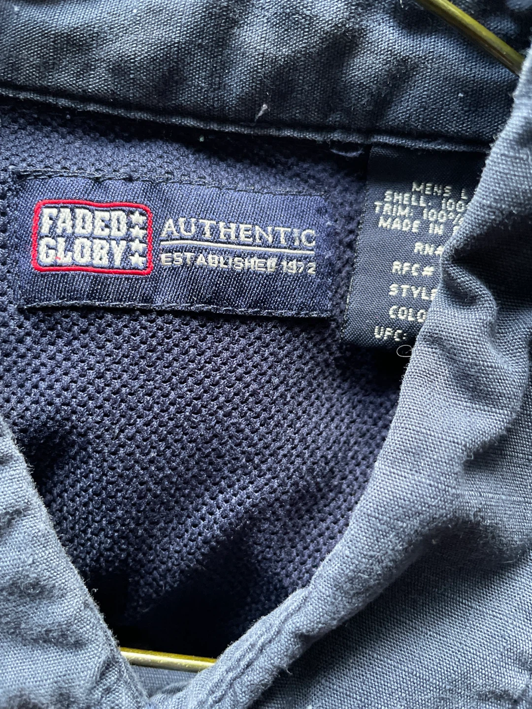 Faded Glory Men's Short Sleeve Button-Up Shirt - Navy Blue - photo 2