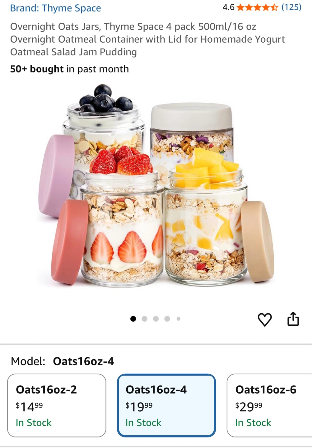 **new** Overnight Oats Jars - 4pack - photo 2