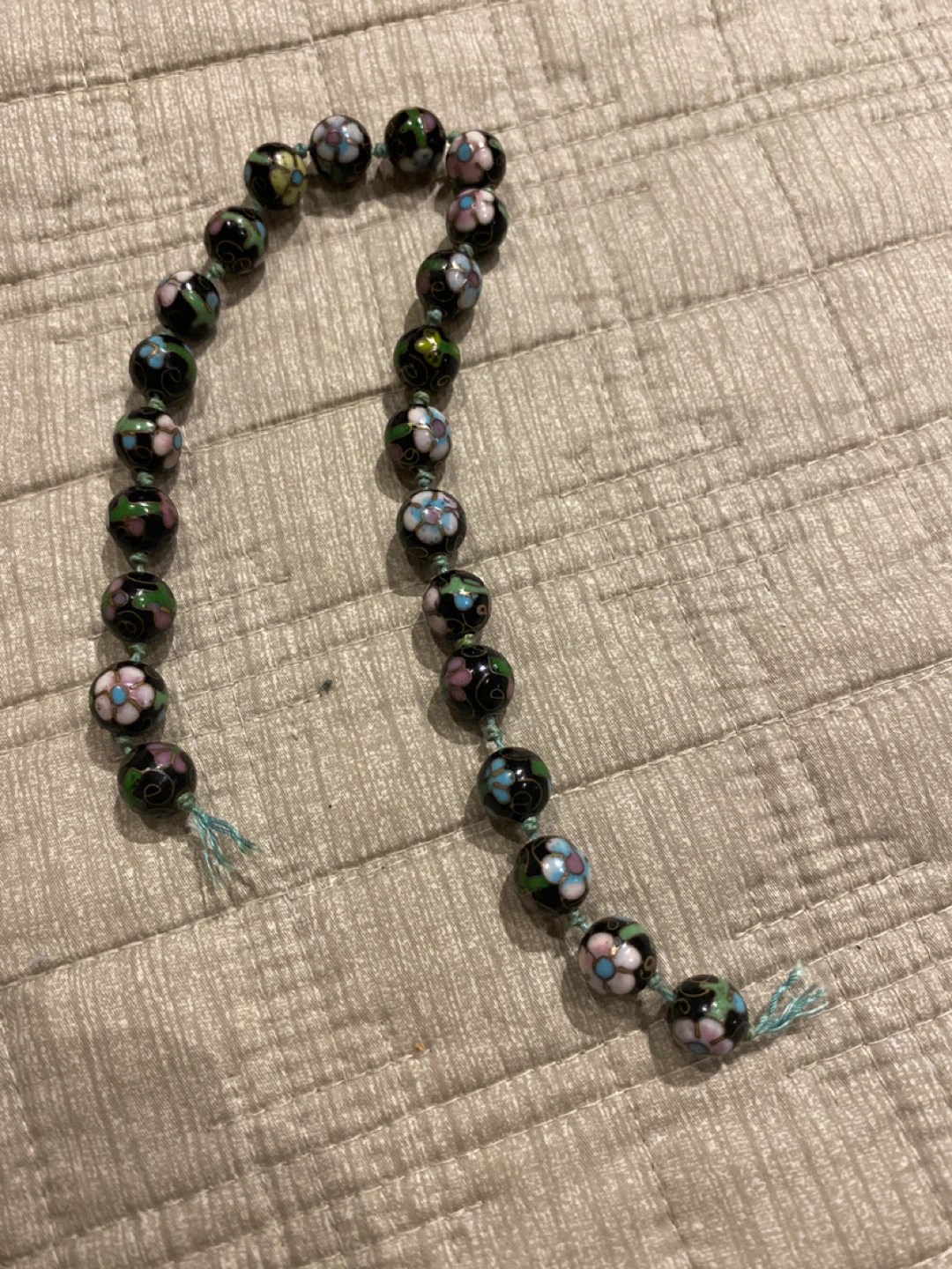 Cloisonné Bead Bracelet