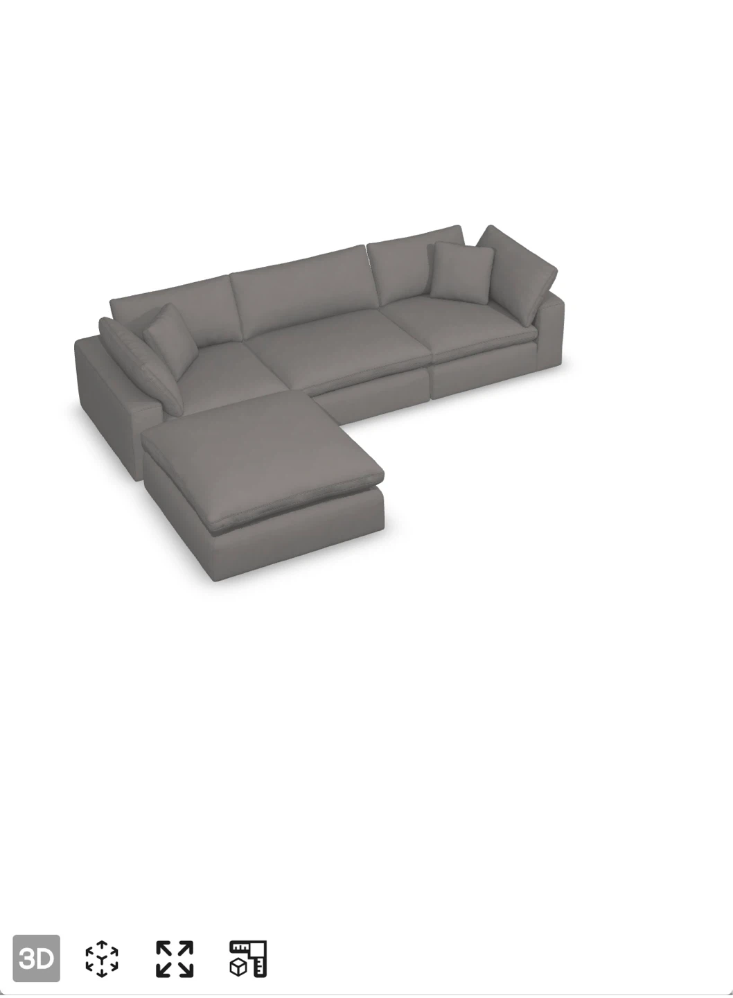 Cloud Couch Dream Gray 4-Piece Sectional Sofa - photo 3