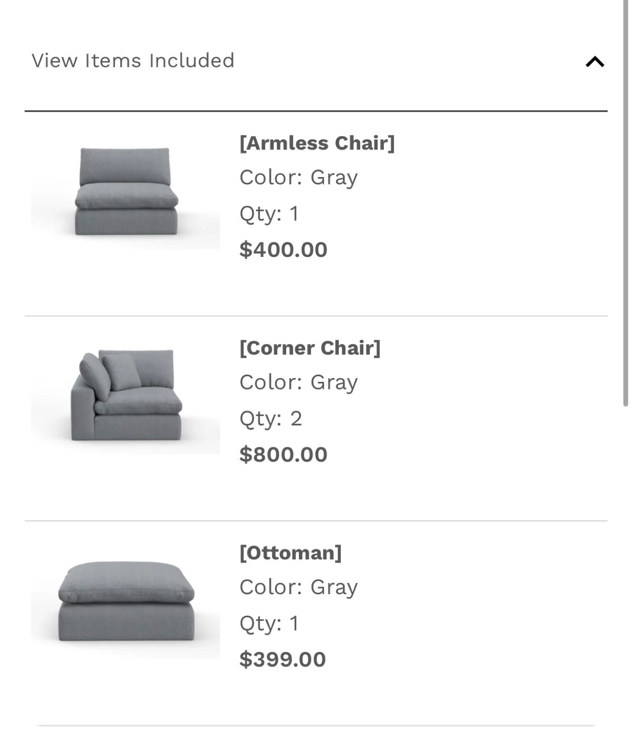 Cloud Couch Dream Gray 4-Piece Sectional Sofa - photo 5