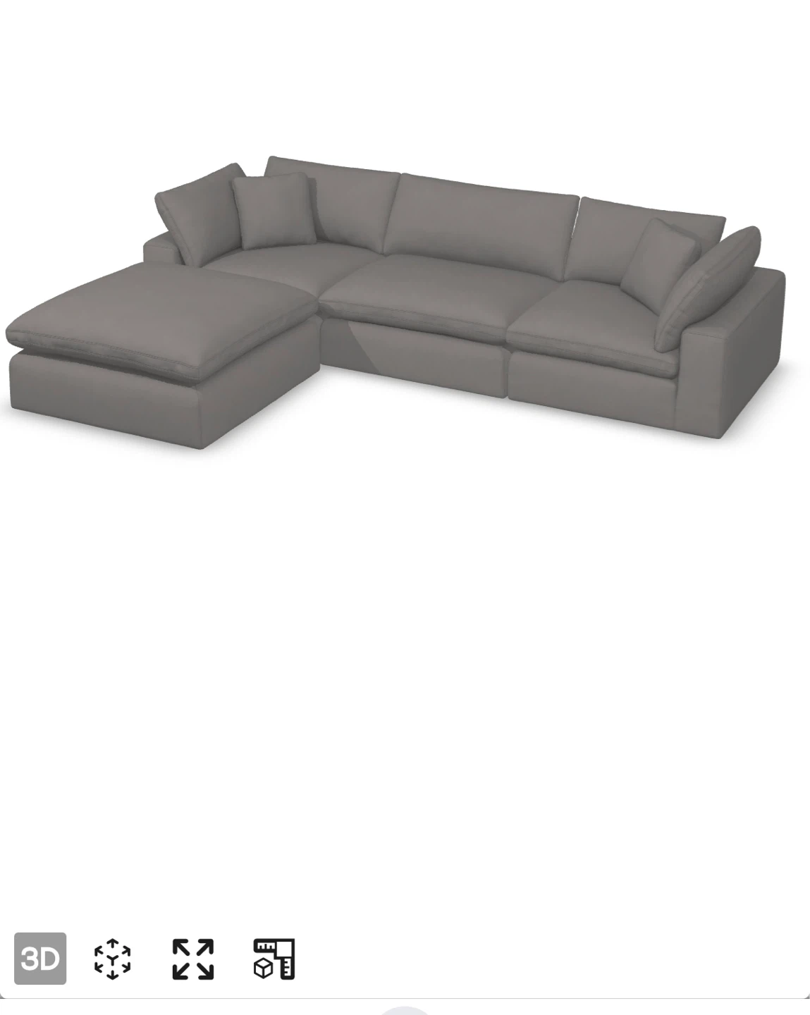 Cloud Couch Dream Gray 4-Piece Sectional Sofa - photo 2