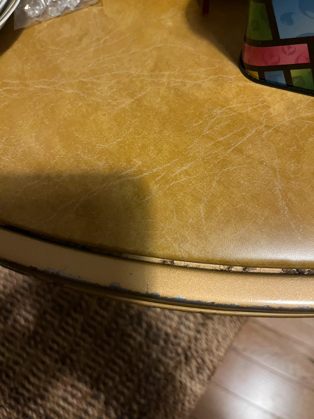Gold Round Folding Table - photo 2