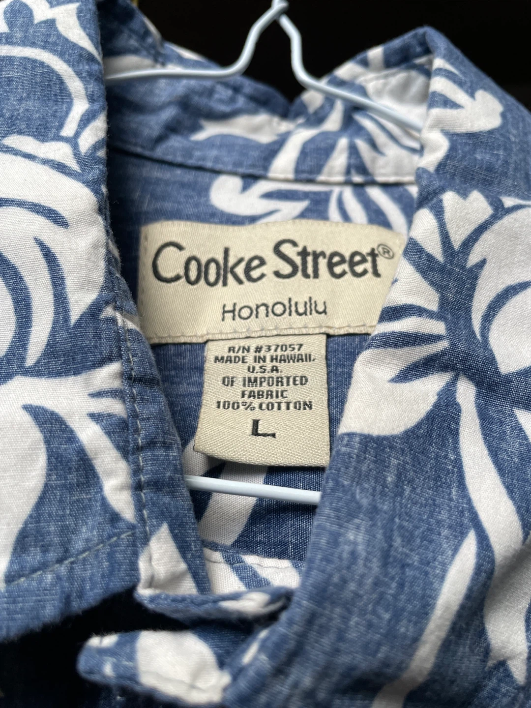 Cooke Street Honolulu Men's Button-Up Shirt - Blue Floral - L - photo 2